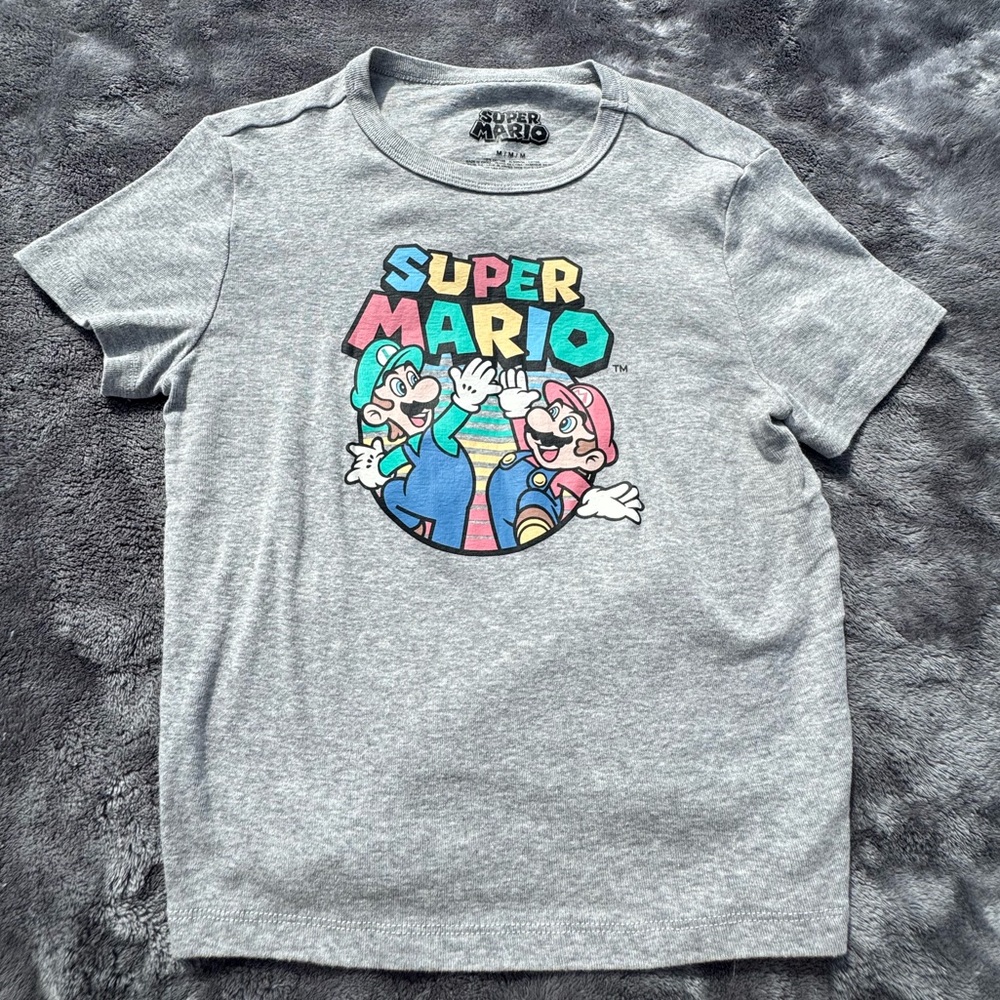 Super Mario Women’s Cropped Tee-Pastel Graphic |Medium🎮🍄